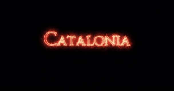 Каталония Написана Огнем Петля — стоковое видео