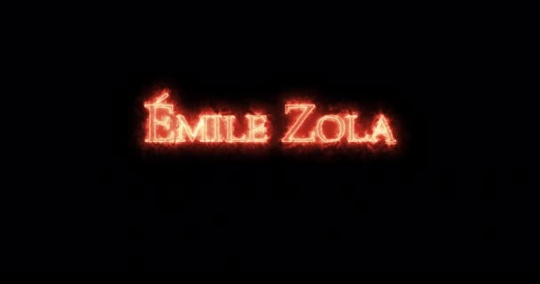 Emile Zola Napsaný Ohněm Smyčka — Stock video