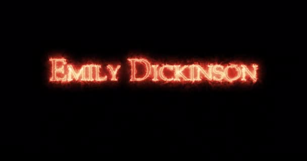 Emily Dickinson Ditulis Dengan Api Pengulangan — Stok Video