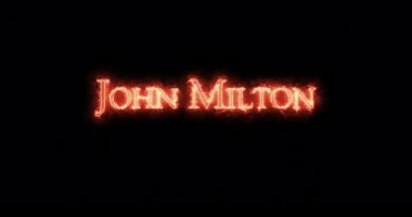 John Milton ateşle yazılmış. Döngü