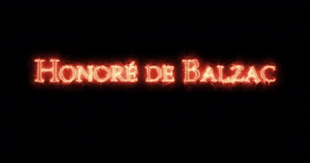 Honore de Balzac écrit avec feu. Boucle