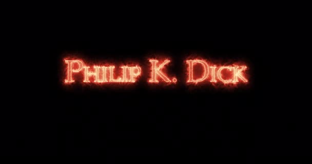 Philip Dick Written Fire Loop — 图库视频影像