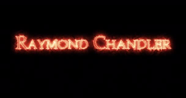 Raymond Chandler Mit Feuer Geschrieben Schleife — Stockvideo