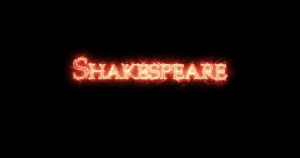 Shakespeare Napsaný Ohněm Smyčka — Stock video