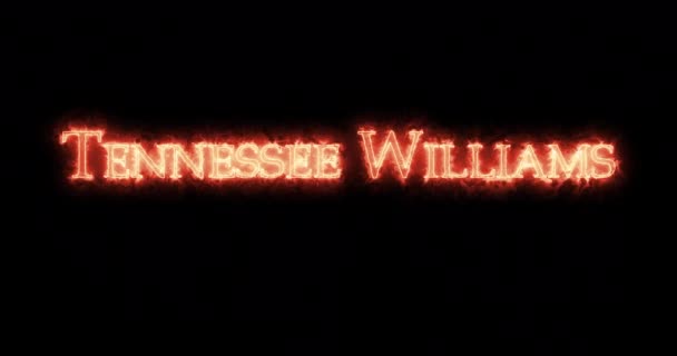 Tennessee Williams Geschreven Met Vuur Lijn — Stockvideo