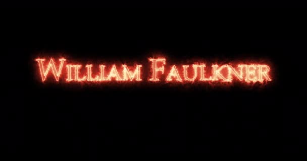 William Faulkner Escribió Con Fuego Paquete — Vídeo de stock