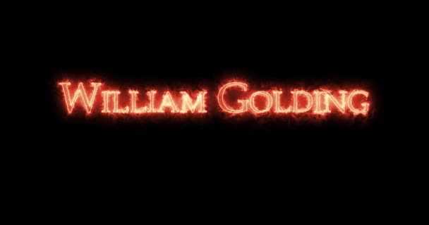 William Golding Psal Ohněm Smyčka — Stock video