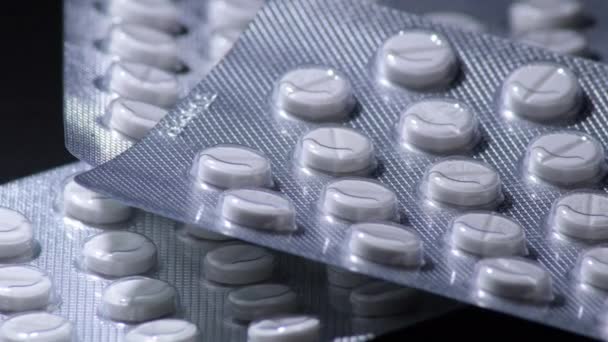 Medizinische Tabletten Mit Rotierenden Pillen — Stockvideo