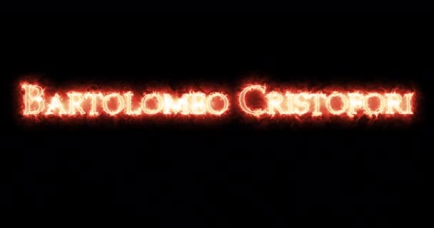 Бартоломео Крістофорі Написаний Вогнем Петля — стокове відео
