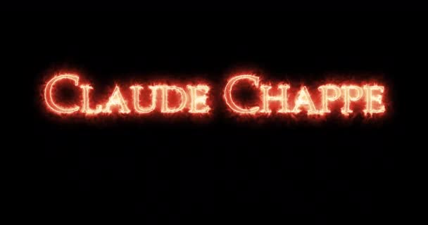 Claude Chappe Geschreven Met Vuur Lijn — Stockvideo