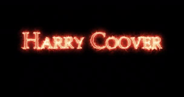 Harry Coover Scritto Con Fuoco Ciclo — Video Stock