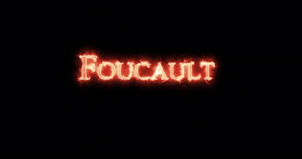 Foucault Écrit Avec Feu Boucle — Video