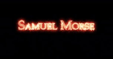 Samuel Morse ateşle yazılmış. Döngü