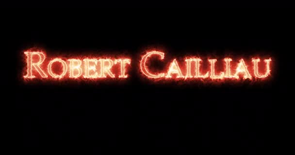 Robert Cailliau Geschreven Met Vuur Lijn — Stockvideo