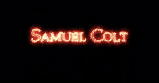 Samuel Colt Écrit Avec Feu Boucle — Video