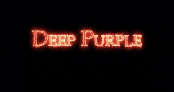 Deep Purple Napsaný Ohněm Smyčka — Stock video