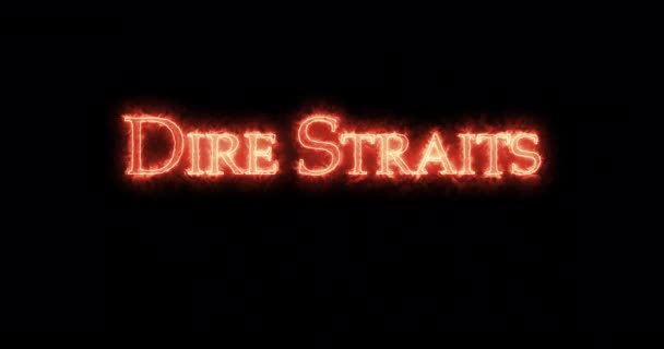 Dire Straits Skrevet Med Ild Sløyfe – stockvideo