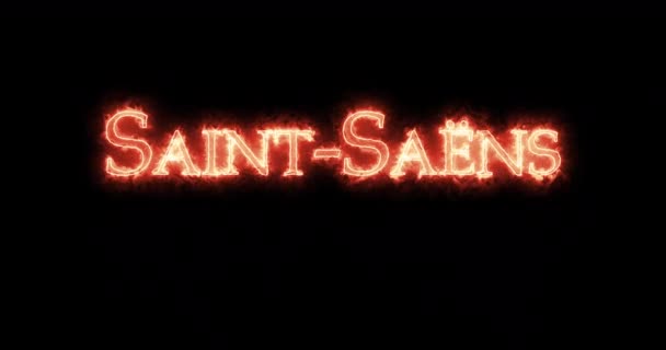 Saint Saens Écrit Avec Feu Boucle — Video