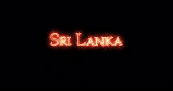 Srí Lanka Napsaná Ohněm Smyčka — Stock video
