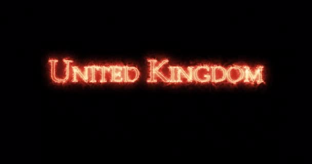 Сполучене Королівство Написане Вогнем Петля — стокове відео