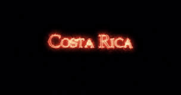 Costa Rica Written Fire Loop — Stock Video