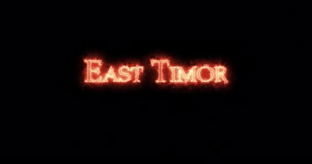 East Timor Written Fire Loop — Stock Video