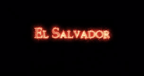 エルサルバドルは火事で書いた ループ — ストック動画