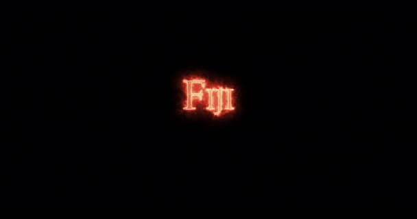 Fiji Written Fire Loop — Stock Video