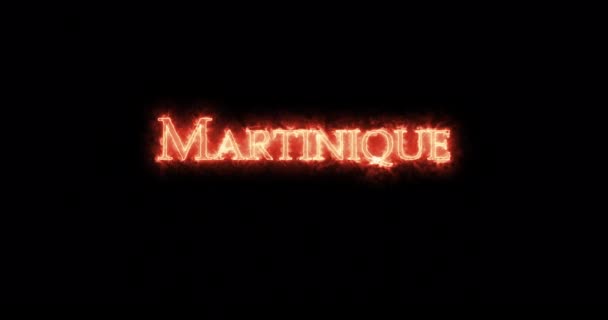 Martinique Ateşle Yazıldı Döngü — Stok video