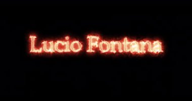 Lucio Fontana ateşle yazıldı. Döngü