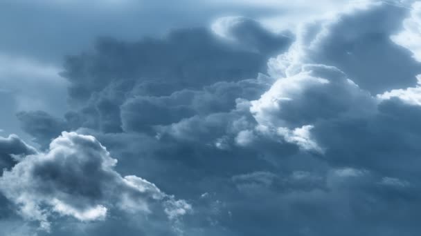 Nuvens Que Movem Céu Avião Voando — Vídeo de Stock