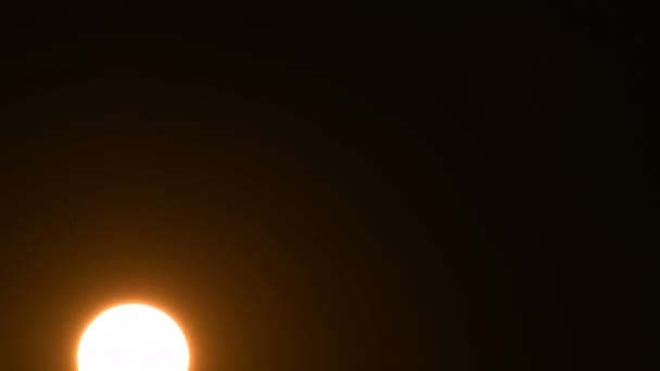 Ήλιος Που Περνά Στην Ανατολή Του Ηλίου Στο Χρονικό Διάστημα — Αρχείο Βίντεο