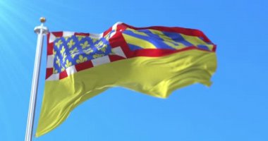 Fransa 'nın Bourgogne-Franche-Comte bölgesinde Cote-d' Or departmanının bayrağı. Döngü