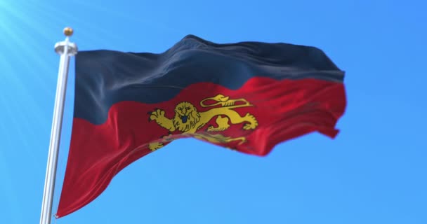 Bandera Del Departamento Calvados Región Normandía Francia Paquete — Vídeos de Stock