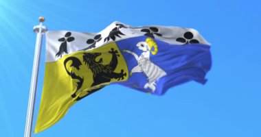 Fransa 'nın Brittany bölgesinde Finistere Departmanı bayrağı. Döngü