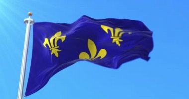 Fransa 'nın Ile de France bölgesinin bayrağı. Döngü
