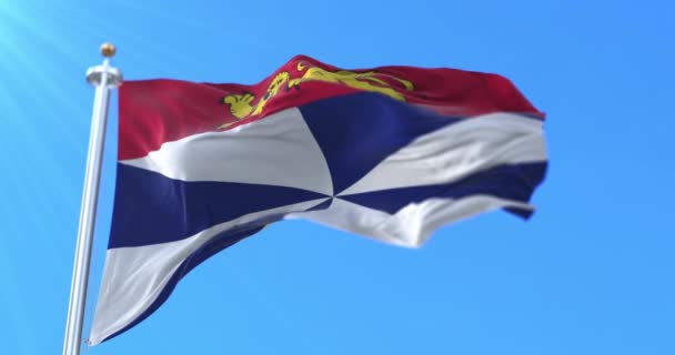Bandiera Del Dipartimento Della Gironda Nella Regione Nouvelle Aquitaine Francia — Video Stock