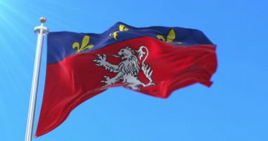 Fransa 'nın Lyon şehrinin bayrağı. Döngü