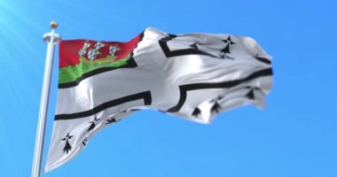 Fransa 'nın Nantes şehrinin bayrağı. Döngü