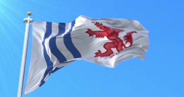 Fransa 'nın Nouvelle-Aquitaine bölgesinin bayrağı. Döngü