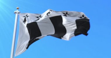 Fransa 'nın Rennes şehrinin bayrağı. Döngü