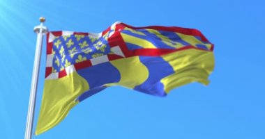 Fransa 'nın Bourgogne Franche Comte bölgesinde Saone et Loire şubesinin bayrağı. Döngü