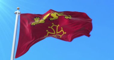 Fransa 'nın Occitanie bölgesinde Tarn et Garonne departmanının bayrağı. Döngü