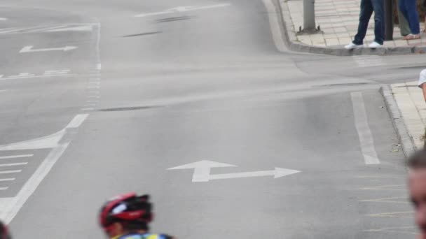 Triatlo Motociclistas Julgamento Urbano Triatlo — Vídeo de Stock