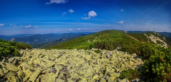 Beautiful Mountains Blue Sky Carpathians Ukraine — Stock Photo, Image