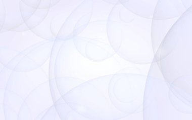 Soyut beyaz arkaplan. Arkaplanda şeffaf kabarcıklar var. 3B illüstrasyon