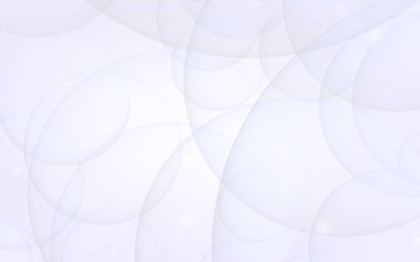 Soyut beyaz arkaplan. Arkaplanda şeffaf kabarcıklar var. 3B illüstrasyon