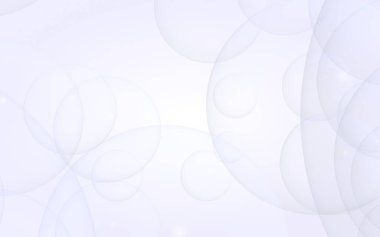 Soyut beyaz arkaplan. Arkaplanda şeffaf kabarcıklar var. 3B illüstrasyon