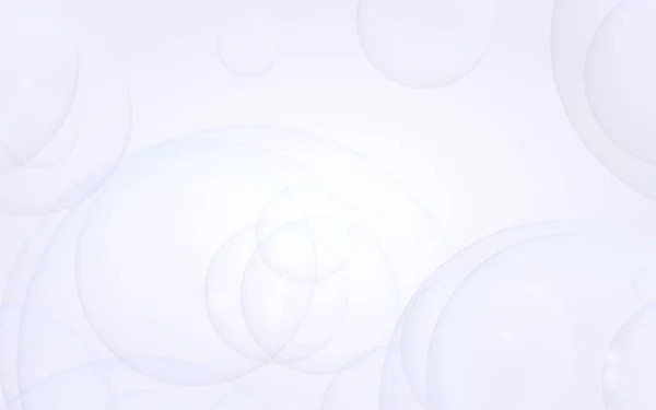 Abstraktní bílé pozadí. Backdrop se světle průhlednými bublinami. 3D ilustrace — Stock fotografie