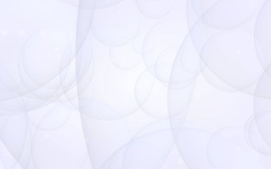 Soyut beyaz arkaplan. Arkaplanda şeffaf kabarcıklar var. 3B illüstrasyon